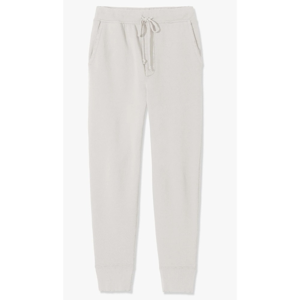 Nili Lotan Nolan Cotton Pants Womens Small White Terry Joggers Tapered Pockets